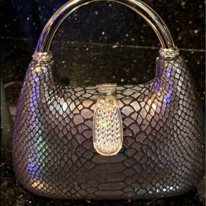 Silver and Black Evening Bag